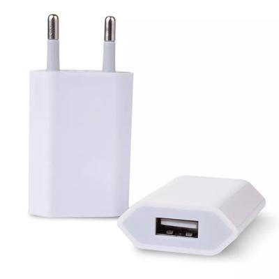 China Custom 5V1A 5W USB Small Charger OEM Logo Mobile Phone Charger Wall Adapter EU USA Plug Portable Cell Phone Fast Charging for sale