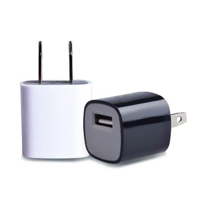 China Fast Mobile Phone Charger Goods Fast Charging 5W 5V 1A USA Plug Mini Charger Adapter USB Smartphones Mobile Phone Black White Charger for sale