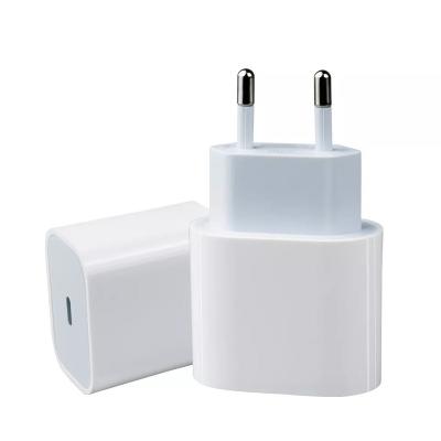 China 20W Mobile Phone Charger and Cable Original PD USB Fast Type C Wall Charger Adapter For Apple iPhone 12 13 Pro USB C Charger 20W Adapter for sale