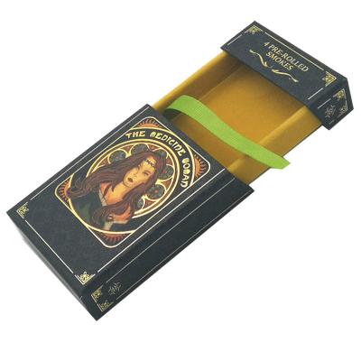 China Handmade Custom Logo Pre Rolled Cones CBD Box Pre Wrap Palm Smoke Sticks Paper Hemp Packaging Box for sale