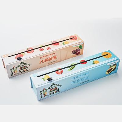 China Wholesale Clear Plastic Film Food Packaging Moisture Proof 1 Pack Strength Stretch Wrap Gift Box for sale