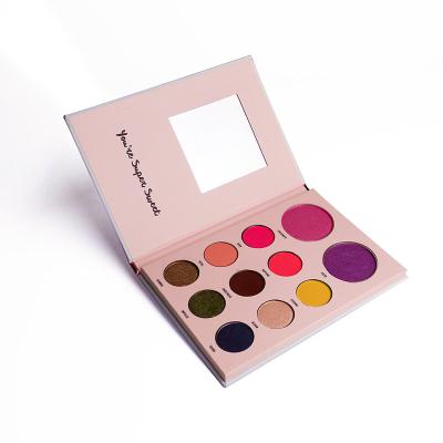 China Customized Label Cardboard Color Eyeshadow Beauty Palette Environmental Friendly Eyeshadow Palette With Your Own Brand for sale