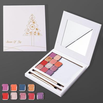 China Vegan Environmentally Friendly Hot Makeup Trends Tiktok Magnetic Paper Wrap Shimmer High Pigmented 18 Color Eyeshadow Gold Palette for sale