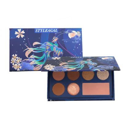 China Waterproof Cardboard Packing OEM Makeup Eyeshadow Pan Laser Cutting Cream Makeup Eyeshadow Palette Travel for sale