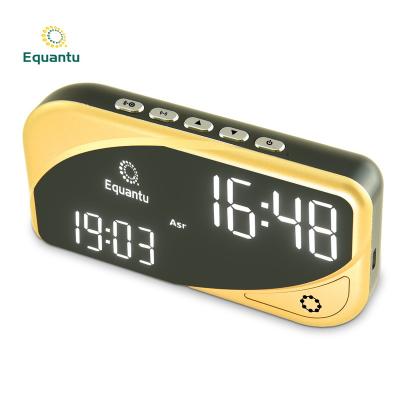 China Islamic download APP control Equantu gift al harameen assistant azan clock full quran prayer counter player azan alarm clock for sale