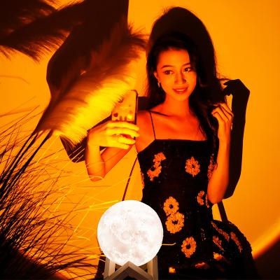 China Rechargeable e-commerce sunset moonlight tiktok internet celebrity photo must-have artefact moon night lamp sunset lamp atmosphere light for sale