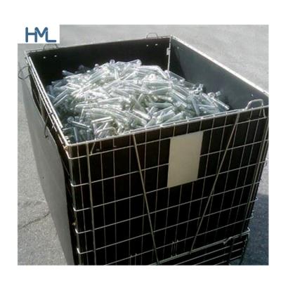 China Custom Euro Type Collapsible Cheap Collapsible Durable Steel Wire Container For Pet Preforms Transport for sale