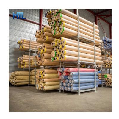 China Corrosion Protection Heavy Duty Industrial Warehouse Stacking Steel Pallet Converter Textile Fabric Roll Storage Racks for sale