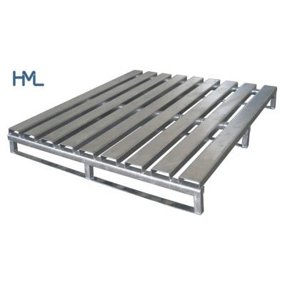 China Industrial Storage Single Faced Heavy Duty Customized 2 Way Steel Entrance Galvanized Metal Pallet 1000 X 1000 For Warehouse for sale