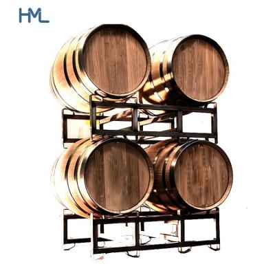 China Corrosion Protection Warehouse Galvanized Stacking Rectangular Steel Barrels Storage Whiskey Safe Wine Racks for sale