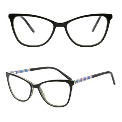 China G2028 ACETATE anti promotion cateye acetate light blue glasses for sale