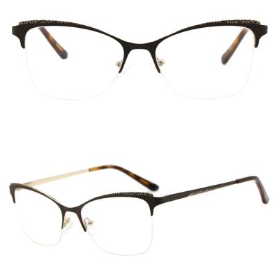 China GH7247 Half Metal Top Grade Cat Eye Metal Optical Frames for sale