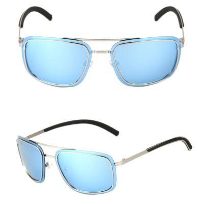 China Fashion Sunglasses 1821 Metal Bridge Double Polarized Rimless Sunglasses for sale