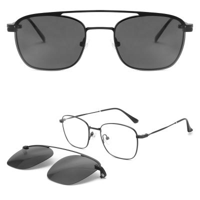 China Fashion Sunglasses RY1030 Men Women Fashion Metal Magnetic Clip On Sunglasses for sale