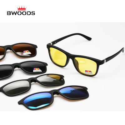 China For Presciption and Universal Sunglasses Clip On Sunglasses Unisex Multi Lens TR90 Polarized Sunglasses In Stock 2021 for sale