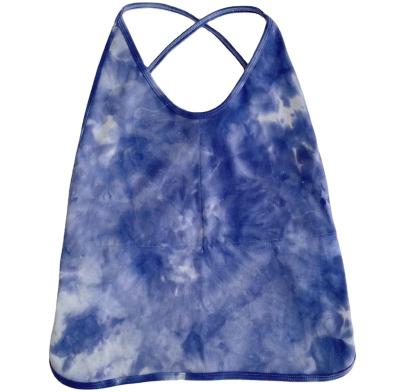 China Breathable Yoga Sports Tie Dyed Tank Top Lace Ties Famous Brand Fabric High Rise Pants Sportswear for sale