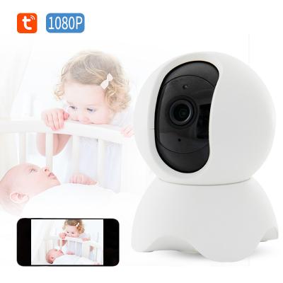 China PAN-TILT Tuya APP 2 Way Baby Motion Monitoring Babyfoon Audio Cam Met IR Camera Night Vision 1080p Wireless Video Baby Monitor for sale