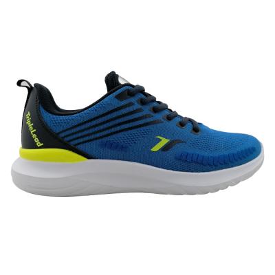 China Fashion Trend Men's Casual Shoes Breathable Knit Fabric Sneakers Customized Style Walking Shoes for sale