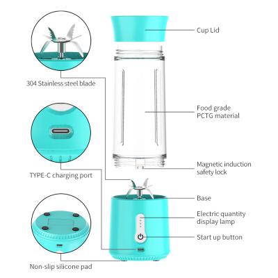 China Car New Arrival Mini Milk Shakes Juicer Cup Portable Blender With Squeezer Cup for sale