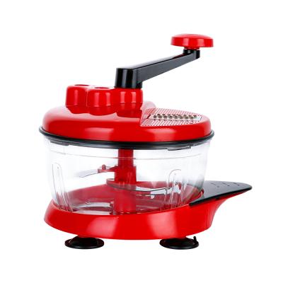 China High Capacity Kitchen/Muanal Cooking Tool Stainless Steel 5 Blades Quick Manual Food Blender Grinder for sale