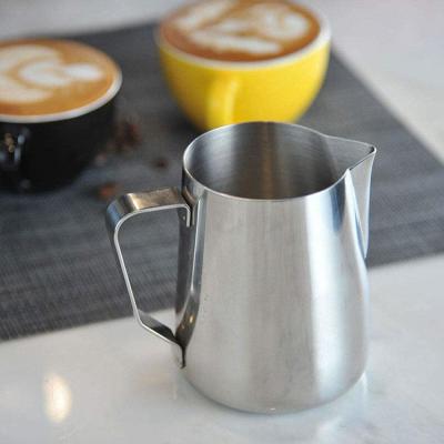 China High Quality Stocked Stainless Steel Milk Frothing Cup Coffee Tools With Temperature Bar for sale