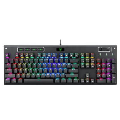 China High Quality Multimedia Keys Double Shotting 104 Keys Wired Mechanical Computer Gaming Keyboard for sale