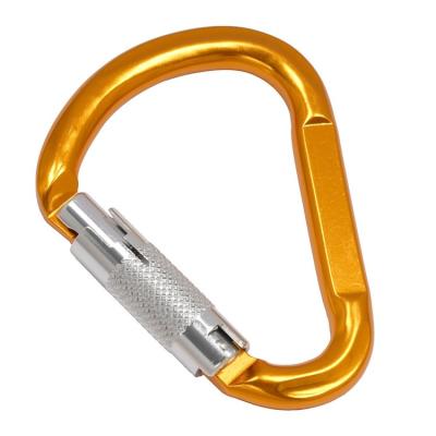 China Mountaineering Pear 22KN Carabiner HMS Custom Wide Top Aluminum Carabiner-Twist Lock for sale