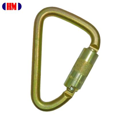 China Large Twist Lock Captive Pin Triangle Steel Industrial ANSI Carabiner Wholesale for sale