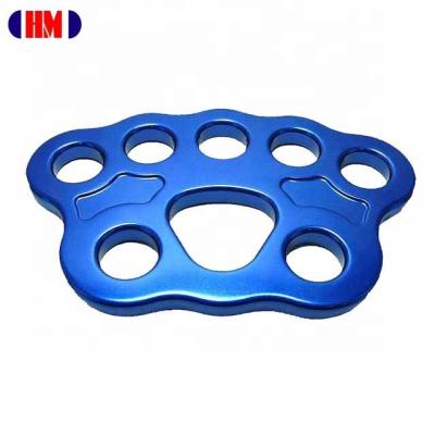 China Medium Alloy CE 45kN Aluminum Climbing Aluminum Slackline Paw Rigging Plate Anchor Rigging Plate for sale