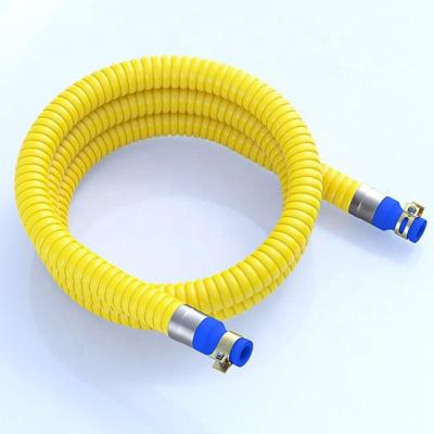 China Gas Hose PVC Coated Stainless Steel Flexible Yellow Gas Hose For Natural Gas for sale