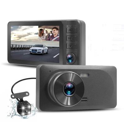 China Waterproof 3 Lens 3 Inch Car Camera Recorder HD 1080p With Wide Angle Loop Recording Mini Dvr for sale