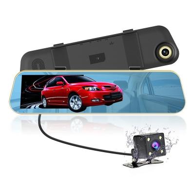 China G-Sensor 4.3 Inch Dasncam HD Camera OEM 1080P Dash Mirror Car Camera With Dual Lens Front Dash Cam DVR for sale