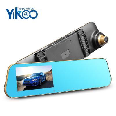 China G-sensor 4.3 Inch Car Camera Recorder Hd OEM 1080P Rearview Mirror Car Camera With Dual Lens Front Driving Record for sale