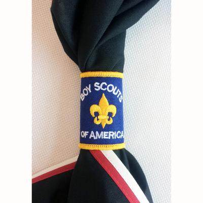 China COTTON/POLYESTER Custom Factory Sale Neckerchiefs Boy Scouts Scarf Embroidery Cotton Neckerchief Custom Neckerchief With Design Logo for sale