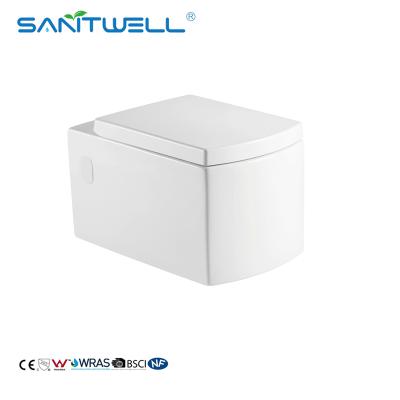 China Hidden Cistern Toilet Ceramic Wall Mounted Toilet Porcelain Sanitary Ware for sale