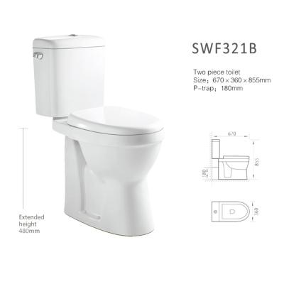 China Concealed Tank Sanitary Ware Bathroom Toilet Flushing Ceramic Toilet for sale