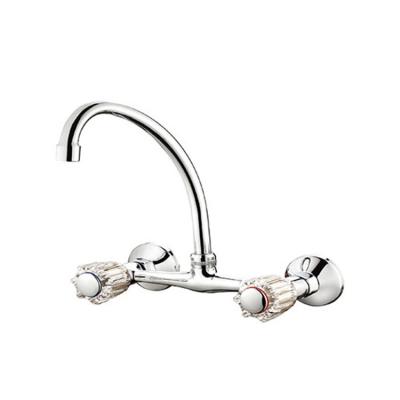 China Newest Modern Design Dual Handle Cold Water Mixer Deck Kitchen Hot Water Faucets for sale