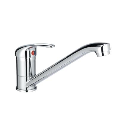 China Single Metered Water Tap Chrome Hole Handle Kitchen Sink Faucet 360 Degree Mixer Kitchen Faucets for sale