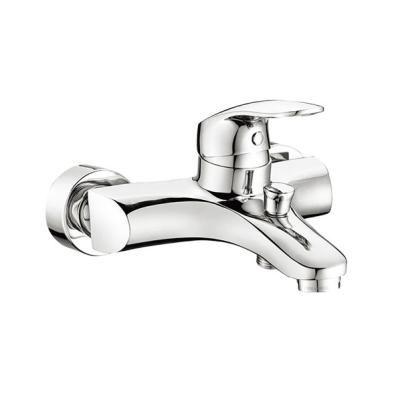 China Without Sliding Bar Chrome Plated Bathroom Water Mixer Bathtub Cold Hot Water Faucet for sale