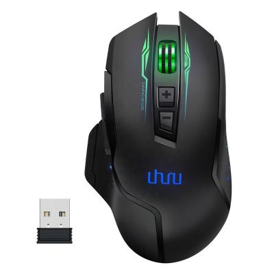 China UHURU WM-07 Gaming Wired Mouse and Wireless Mouse Dual Modes up to 10000 DPI for PC Laptop Gamer RGB Rechargeable Gaming Mouse for sale