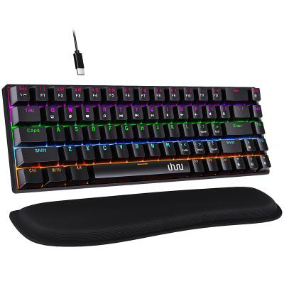 China New ABS 2022 Gaming Keyboard Support Software For PC Gamer Gaming 68 Keys Mechanical Keyboard and Mouse Combo for sale