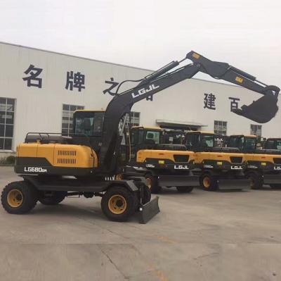 China LG680BM Mini Mechanical Wheel Excavator Optional for sale