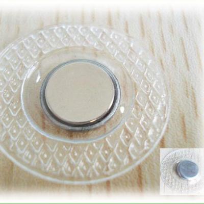 China Small industrial magnet magnetic button with PVC for bags, clothing magnet for sale