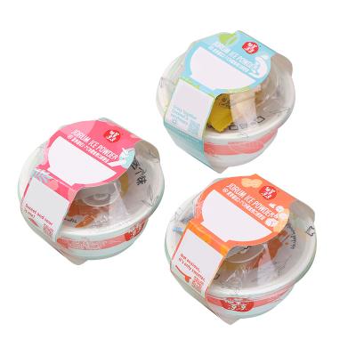 China Open and Eat Fruit Jelly Grass JELLY Sweet Storage Cool Packing Sunshine Color Pudding Jar for sale