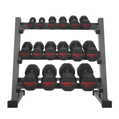 China 2020 Factory Wholesale High Quality Durable Black Rubber Dumbbell For Gym Training for sale