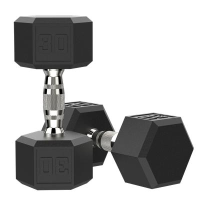 China Wholesale Barbell Gym Training Fitness Dumbbell PROIRON 2022 Hex Dumbbell Rubber Coated Weights Equipment Rubber Covered Wholesale for sale