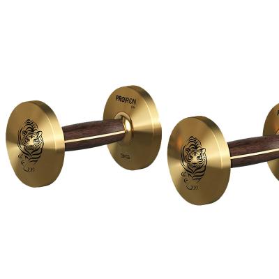 China Proiron Universal Fashion Customized Weight Giveaway Nut Handle Dumbbell Set Solid Steel Chromed Fitness Equipment for sale