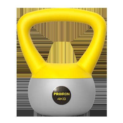 China Universal Wholesale Custom Logo Weightlifting PVC Kettlebell 4kg Soft Silica Sands Bodybuilding Fitness and Strength Training for sale