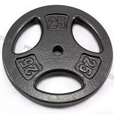 China Durable 2.5LB Flat / Standard 1 Inch Hole Black Cast Iron Weight Discs for sale