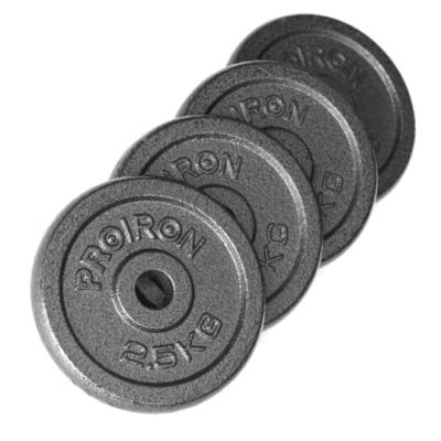 China Regular weight plate PROIRON cast iron weight plates set calibrated 1.25kg, 2.5kg, 5kg, 10kg (choice of sizes) for 1